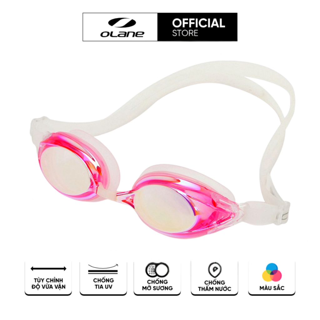 Swimming Goggles OLANE 503M Tráng Gương Màu PinkGold - Chống Tia UV400, Chống Sương Mù Cho Nam Và Nữ