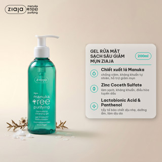 Sữa Rửa Mặt Ziaja Manuka Cho Da Dầu Mụn Ziaja Manuka Tree Purifying Normalising Cleansing Gel 200ml