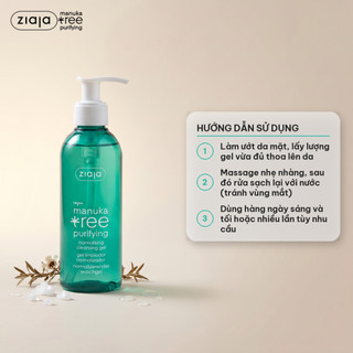 Sữa Rửa Mặt Ziaja Manuka Cho Da Dầu Mụn Ziaja Manuka Tree Purifying Normalising Cleansing Gel 200ml