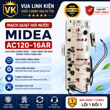 Bo Mạch Quạt Điều Hòa Midea AC120-16AR - Mạch Thay Thế Quạt Hơi Nước Midea Chính Hãng