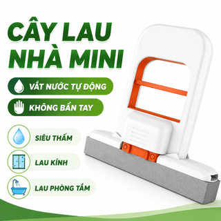 Cây Lau Nhà Mini Tự Vắt Cầm Tay, Cây Lau Bàn Bếp Lau Kính Đa Năng, Bọt Biển PVA Siêu Thấm Hút Không Bẩn Tay