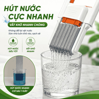 Cây Lau Nhà Mini Tự Vắt Cầm Tay, Cây Lau Bàn Bếp Lau Kính Đa Năng, Bọt Biển PVA Siêu Thấm Hút Không Bẩn Tay