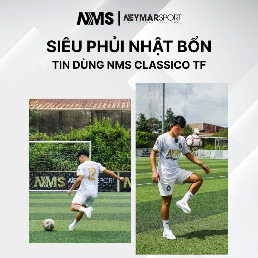 Giày đá bóng cỏ nhân tạo NMS CLASSICO TF lưỡi gà gập cổ điển, trang bị upper PU cao cấp kèm lớp đệm EVA êm ái | BigBuy360 - bigbuy360.vn