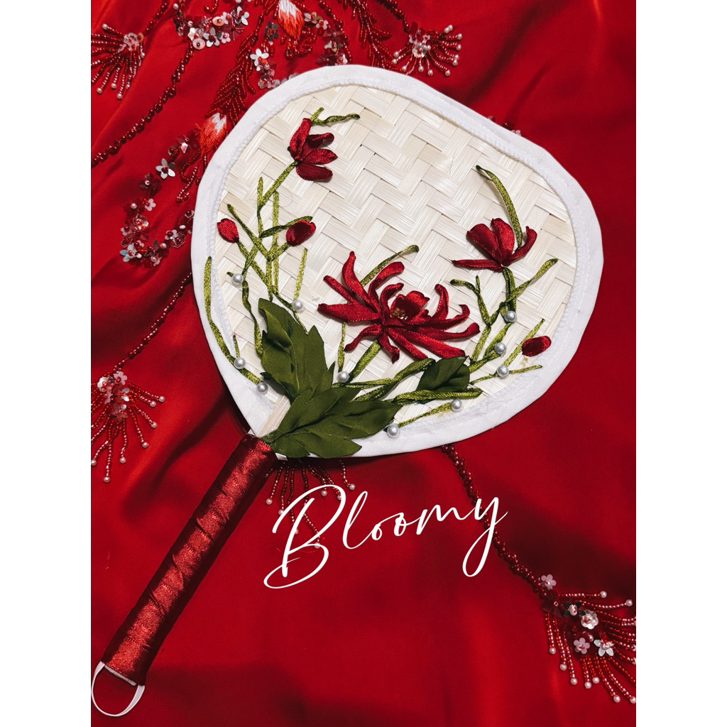 Quạt Sen Bloomy Phiên Bản Cao Cấp 20cm thêu tay