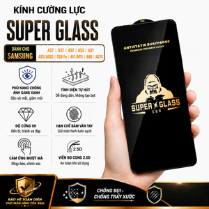 Kính cường lực Super Glass phủ nano chống ánh sáng xanh Cho Samsung A27 A37 A57 A53 A51 A52 A52S S20 Fe A11 A80 A21S