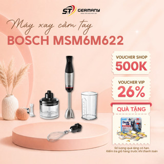 Máy xay cầm tay BOSCH MSM6M622 màu bạc , công suất 1000w, 4 lưỡi dao sắc bén GermanySnT HCM 370068