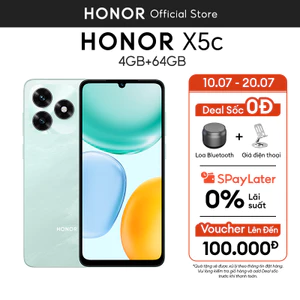 Điện Thoại Honor X5c (4+4) GB + 64 GB | Màn Hình 6.74 inch | Pin 5260 mAh | Bảo Hành 18 Tháng
