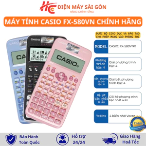 Máy Tính Casio FX-580VN X Dành Cho Học Sinh Cấp 3, Bảo Hành 7 Năm