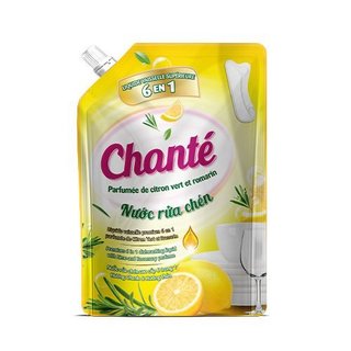 Combo 1 Túi Nước giặt xả Chanté Cao Cấp 8 Trong 1 3.05kg và Túi Nước rửa chén Chanté 3.2kg