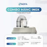 [Chính hãng] Combo máng hút khói inox NEFA và quạt hút mùi kèm khay hứng dầu hút mùi khói bếp, lọc không khí, thông gió — ảnh 7