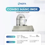 [Chính hãng] Combo máng hút khói inox NEFA và quạt hút mùi kèm khay hứng dầu hút mùi khói bếp, lọc không khí, thông gió — ảnh 8