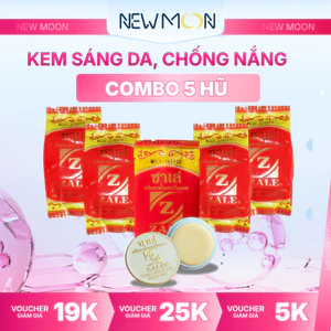 Combo 5 Hũ Kem ZALE Vàng - Hỗ Trợ Giúp Chống Nắng, Sáng Da Với Tinh Chất Sáp Ong Chính Hãng