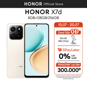 Điện Thoại HONOR X7d 8GB+128/256GB | Pin 6500mAh | Camera 108MP | Bảo hành 18 Tháng