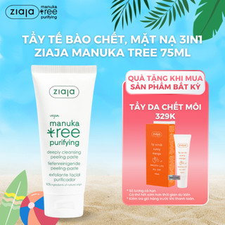 Tẩy Tế Bào Chết, Mặt Nạ 3in1 Ziaja Manuka Tree Purifying Deeply Cleansing Peeling Paste 75ml