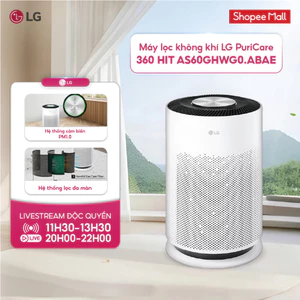 Máy lọc không khí LG Puricare 360 Hit AS60GHWG0 lọc bụi mịn, khử mùi hiệu quả, cảm biến thông minh, Bảo hành chính hãng