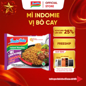 Mì Indomie vị Bò Cay, mì trộn cay nhẹ thơm vị bò đậm chất Indonesia 91g x thùng 40 gói