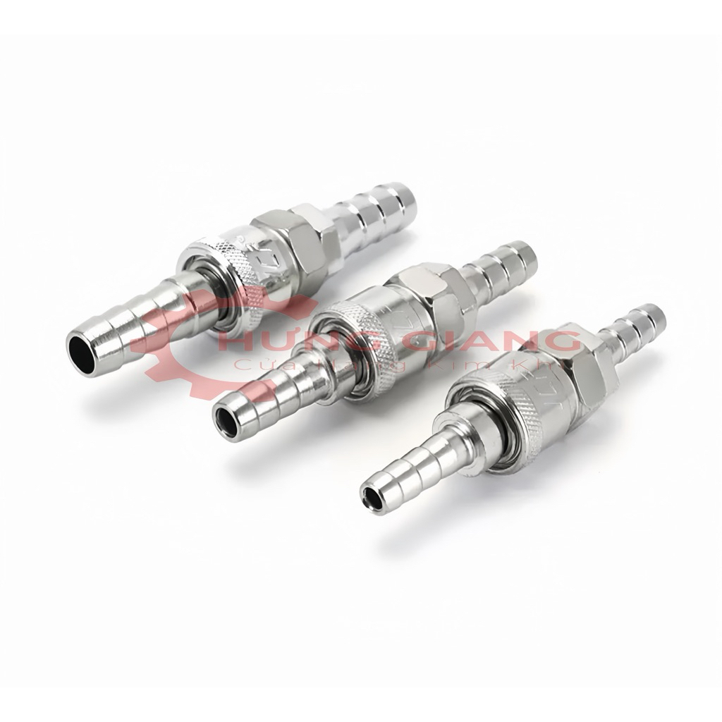Bộ Nối Nhanh Đuôi Chuột Đầu Bi Khí Nén phi 8-10-12 SH PH Dùng Cho Dây Khí Nén