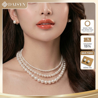 [NgocDaisy] N65 Phụ kiện trang sức ngọc nhân tạo 3 sợi chuỗi ngọc nhân tạo đá chuỗi chuỗi ngọc nhân tạo đá