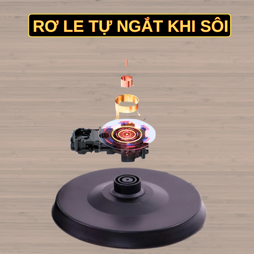Ấm siêu tốc GROPA chính hãng, ấm đun siêu tốc dung tích 2L công suất 1500W đun sôi chỉ sau 5 phút