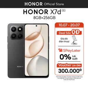 Điện Thoại HONOR X7d 5G 8GB+ 256GB | Pin 6500mAh | 6.77 inch | Snapdragon 6s Gen 3 | BH 18 Tháng