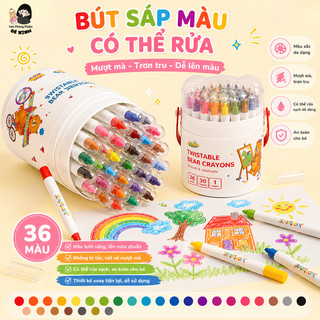 Màu Sáp Dầu 36/48 Màu – Bút Sáp, Sáp Màu Cho Học Sinh, Màu Tươi Sáng, Dễ Vẽ Sáng Tạo DIY