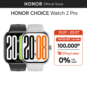 Đồng hồ thông minh Honor Choice Watch 2 Pro | Màn hình AMOLED 1.97'' | Pin đến 14 ngày | Theo dõi sức khỏe | BH 12 tháng
