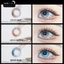 Lens mắt E610 Blue màu xanh filter giọt nước nổi bật, size nhỏ - thương hiệu LUNA EYES