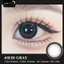 Lens mắt B30 Gray màu xám đen mắt mèo, viền đen bản to, size to - thương hiệu LUNA EYES
