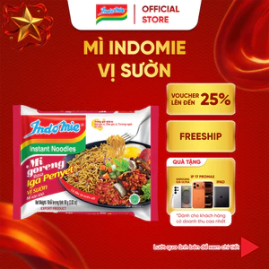 Mì Indomie vị Sườn, mì trộn thơm đậm vị sườn Indonesia 80g x thùng 40 gói