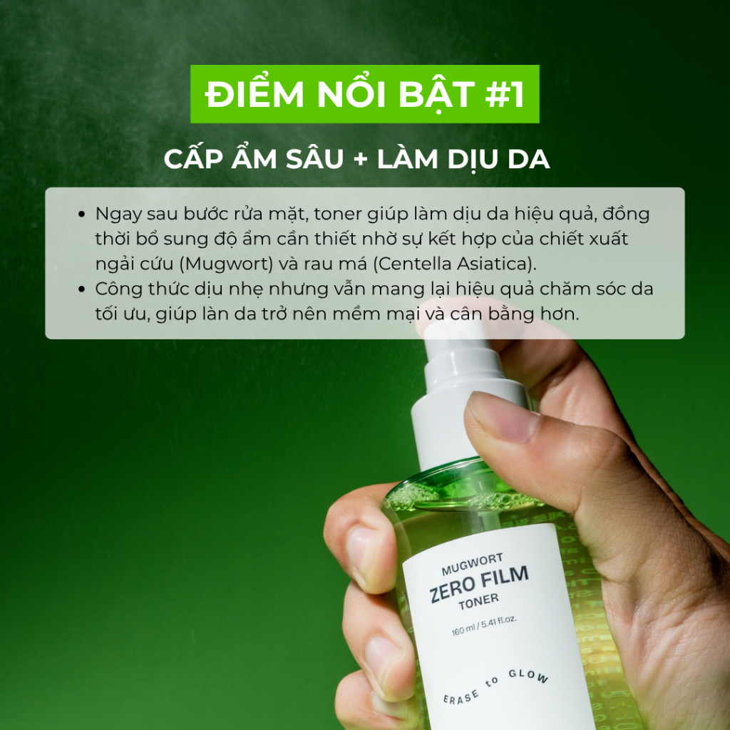 Nước cân bằng dạng xịt Orien Mugwort Soothe In Toner 160ML | Toner xịt ngãi cứu cân bằng & làm dịu