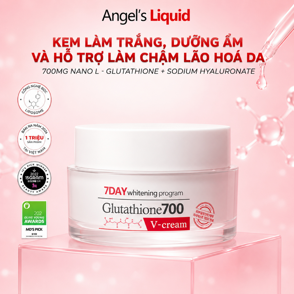 [Angel's Liquid] Kem Dưỡng Trắng Da Cấp Ẩm Đa Tầng Angel's Liquid 7Day Glutathione 700 V-Cream 50ml
