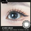 Lens mắt 100 Gray màu xám họa tiết cánh hoa, viền đen, size lớn - thương hiệu LUNA EYES