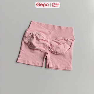 GEPO Quần Short Gym Nữ Cạp Chữ V Sau Lưng Nâng Mông Co Giãn 4 Chiều Ôm Tôn Dáng GP134