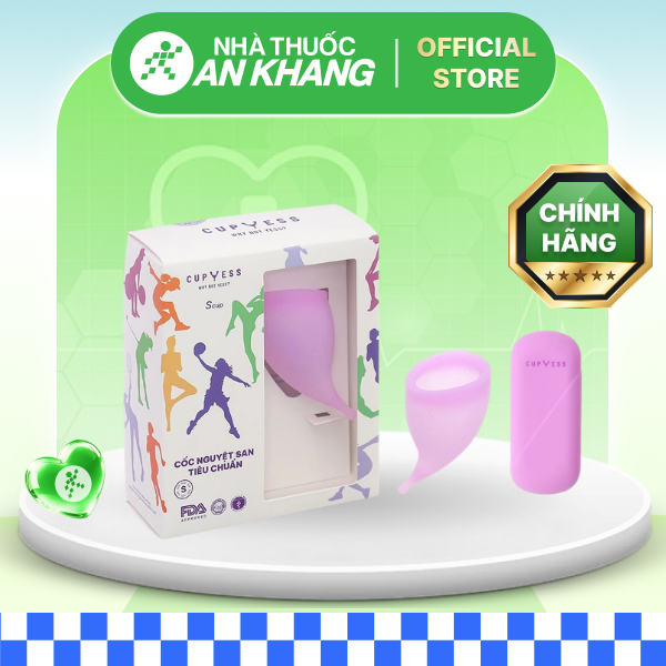 Cốc nguyệt san Cup Yess tiêu chuẩn S Cup hộp 1 cái [Nhà Thuốc An Khang - Chính Hãng 100%]