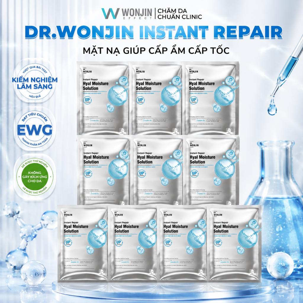 [VHL x WONJIN] Hộp 10 Mặt Nạ Cấp Ẩm Cấp Tốc Chuyên Sâu Dr. Wonjin Instant Repair Hyal Moisture Solution 30g x10