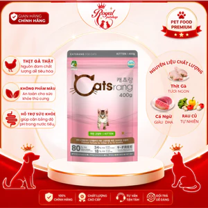 - Thức ăn hạt khô cho mèo nhỏ Catsrang 400gr