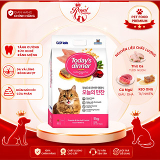 [5kg] Thức Ăn Hạt Cho Mèo 5kg Today Dinner Hàn Quốc – Dinh Dưỡng Đầy Đủ, Hỗ Trợ Tiêu Hóa & Lông Mượt