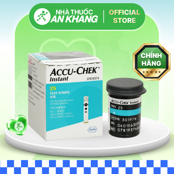 Que thử đường huyết Accu-Chek Instant hộp 25 que [Nhà Thuốc An Khang - Chính Hãng 100%]