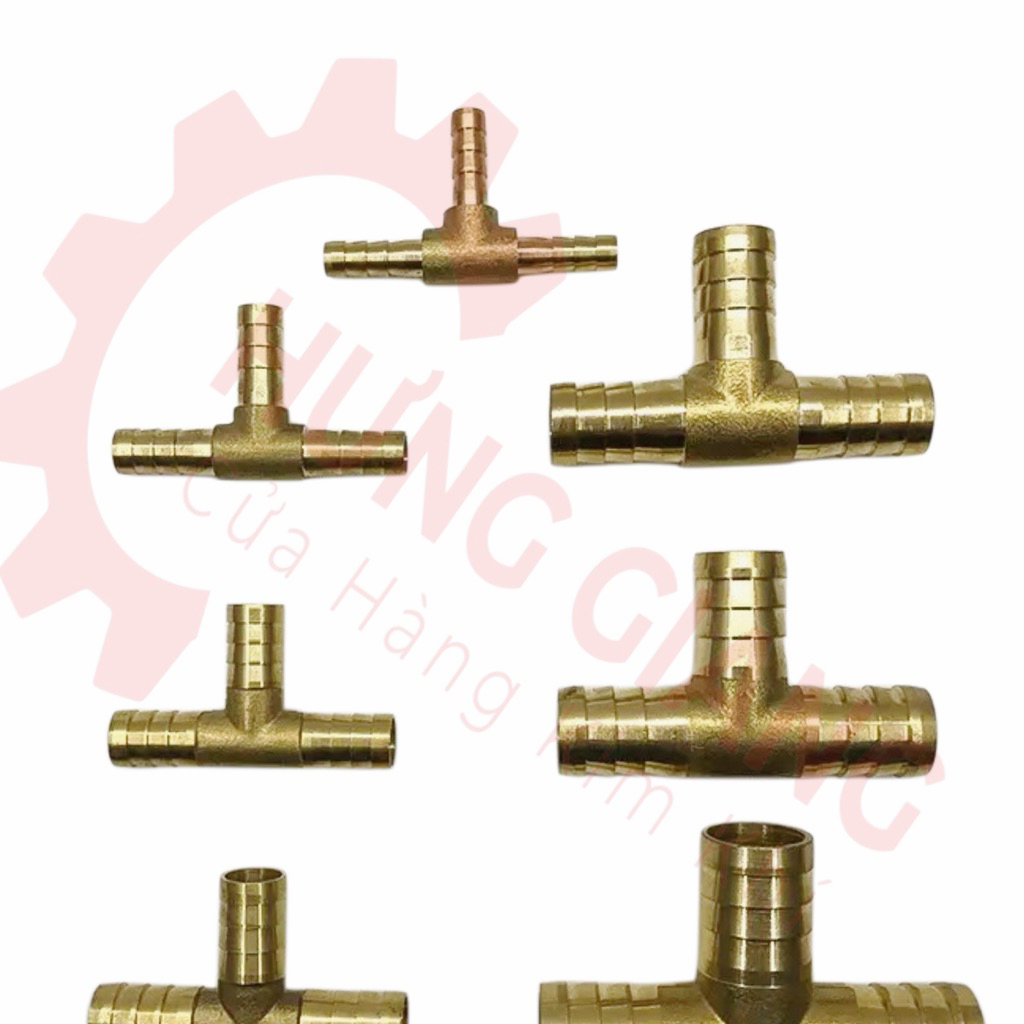 [10 CÁI] Khớp nối Chữ TÊ đồng thau đuôi chuột phi 6-8-10-12