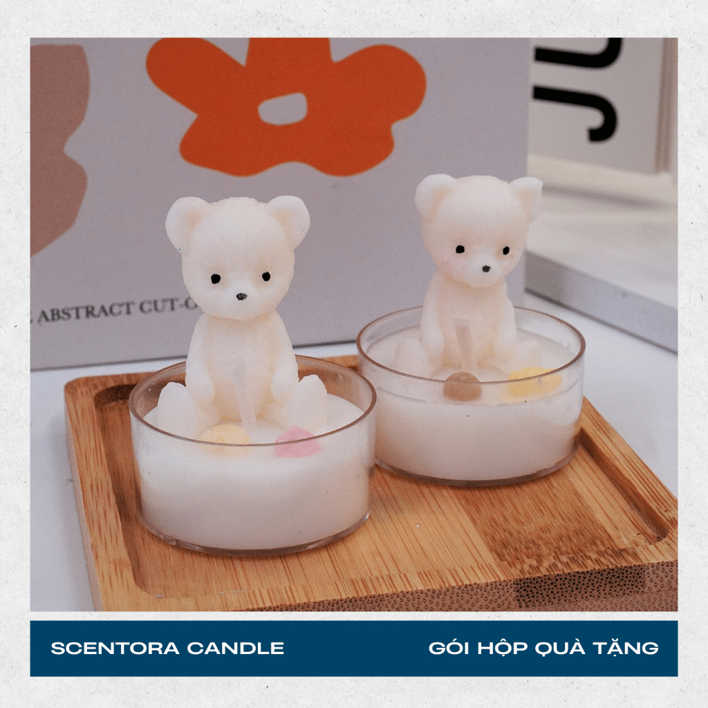 Nến Thơm TEALIGHT ScentoraCandle 20gr, khử mùi giúp thơm phòng, STYLE HÀN QUỐC KÈM HỘP, Quà tặng