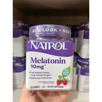 🍓🍒[HSD 05/2027] Kẹo dẻo ngủ ngon Natrol Melatonin Gummies 5mg & 10mg của Mỹ 90 viên, 140 viên và 180 viên