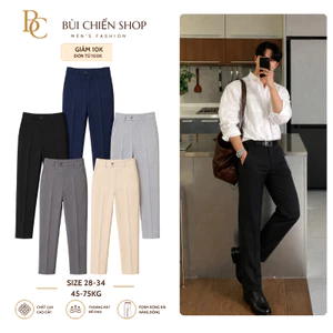 Quần Tây Nam Quần Âu Công Sở Slim Fit Cao Cấp Co Giãn Nhẹ Chống Nhăn Form Ôm Tôn Dáng