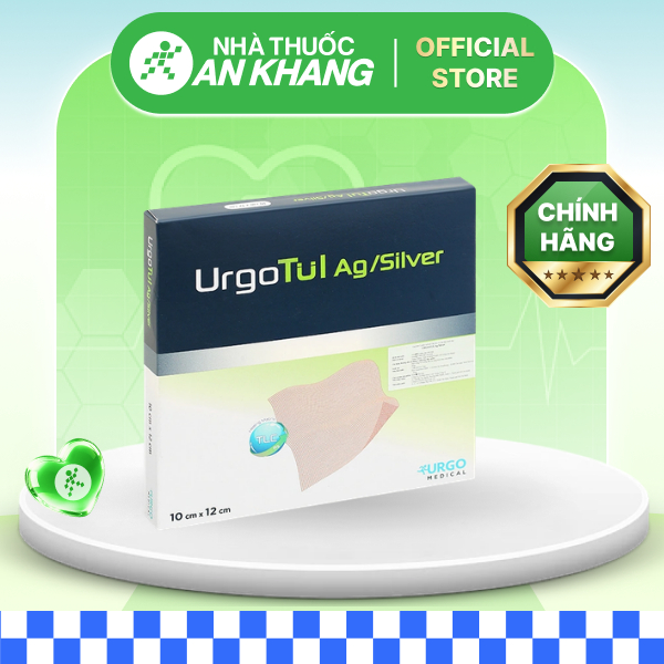Hộp 16 miếng Gạc lưới UrgoTul AG/Sliver (10cm x 12cm) [Nhà Thuốc An Khang - Chính Hãng 100%]