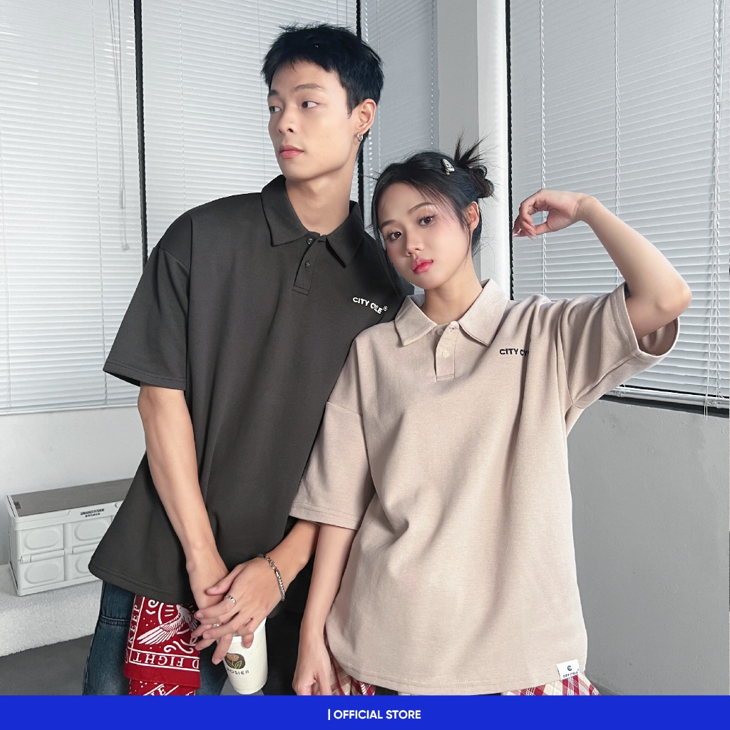 Áo thun polo nam nữ phông có cổ bẻ trẻ trung Local Brand Chính Hãng City Cycle Áo Polo Oversize Lazy