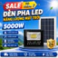 Đèn năng lượng mặt trời,pha Led năng lượng mặt trời 5000W, IP 69 chống nước, không tốn điện cảm biến bật tắt.