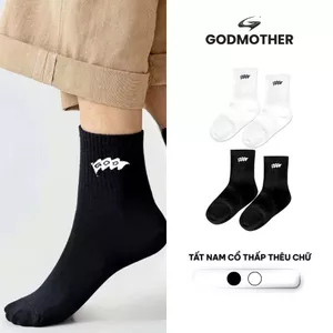 Tất Nam Cotton Cổ cao GODMOTHER Co Giãn Thoáng Mát Trẻ Trung Năng Động