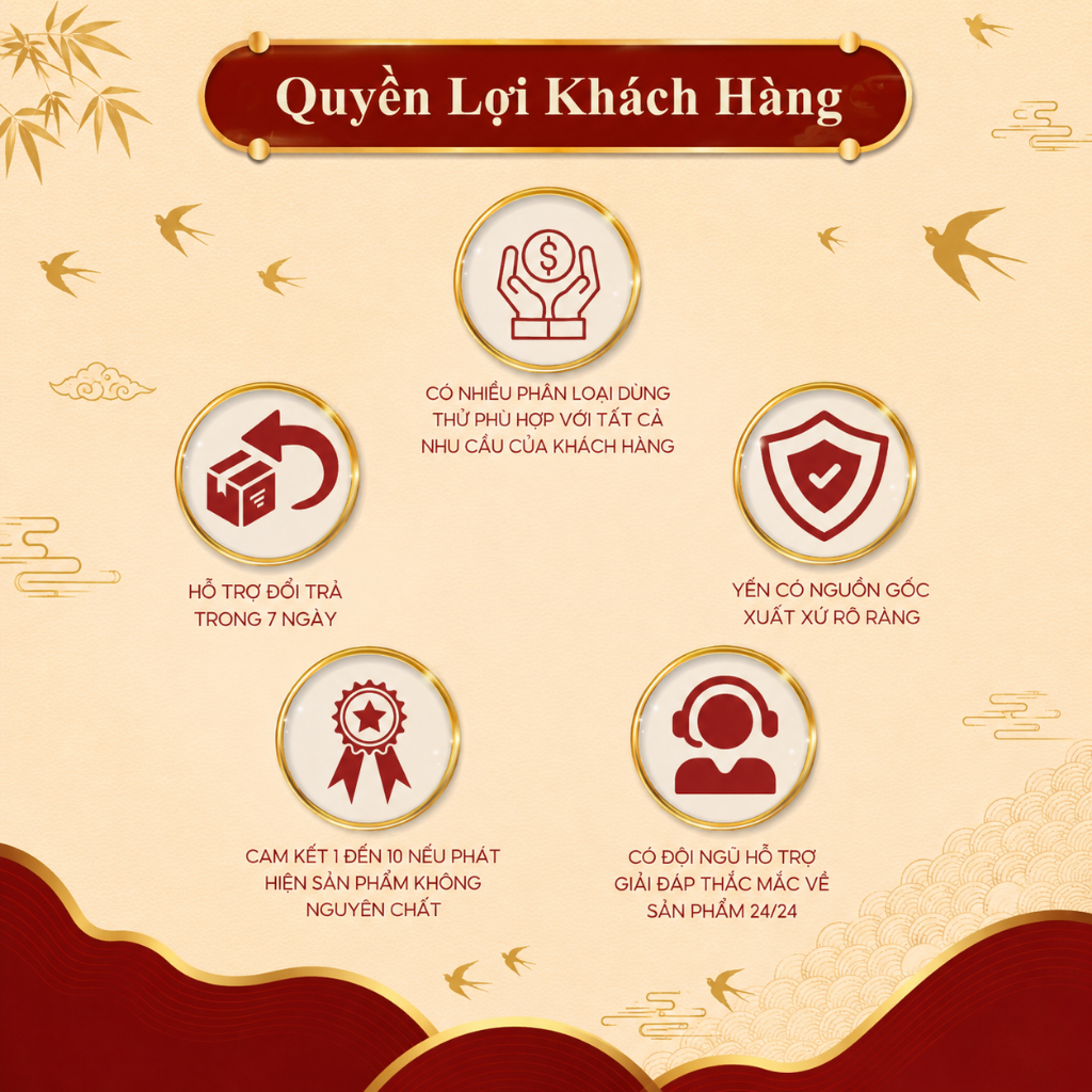 Yến Sào Tinh Chế Sợi Loại 1 Yến Sào Thủ Đức - Tổ Yến Nguyên Chất 100% Không Đường Tạp Chất (Có hộp quà tặng) - TYSCSL