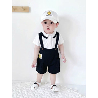 Set yếm công tử cho bé trai 5-10kg - áo kèm quần đeo cho bé mặc chụp ảnh, thôi nôi, sinh nhật