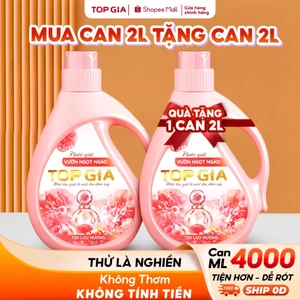 Nước Giặt TopGia Vườn Ngọt Ngào Dịu Nhẹ, Sạch Vết Bẩn Thơm Vượt Trội, Can 2L
