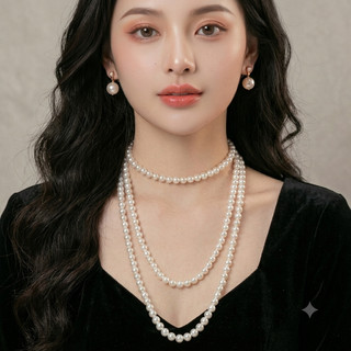 [ DAISYN ] N828 dây chuyền hạt ngọc trai nhân tạo áo dài 8mm Phụ kiện trang sức ngọc nhân tạo đá chuỗi ngọc nhân tạo đá